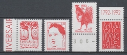 Série Bicentenaire De La Proclamation De La République. Œuvres D'artistes Contemporains. 4 Valeurs Y2775S - Unused Stamps