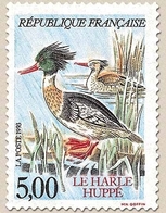 Série Nature De France. Espèces Protégées De Canards. Harle Huppé  5f. Multicolore Y2788 - Ungebraucht