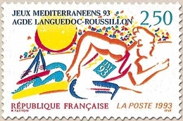 Jeux Méditerranéens 93. Agde Languedoc Roussillon. Coureur En Action 2f.50 Multicolore Y2795 - Unused Stamps