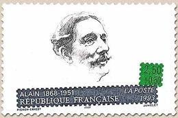 Personnages Célèbres. Ecrivains Français. Emile Chartier, Dit Alain (1868-1951)  2f.50 + 50c. Y2800 - Ungebraucht