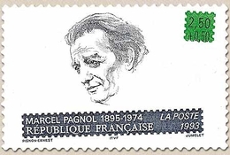 Personnages Célèbres. Ecrivains Français. Marcel Pagnol (1895-1974)  2f.50 + 50c. Bleu, Vert Et Noir Y2802 - Nuovi