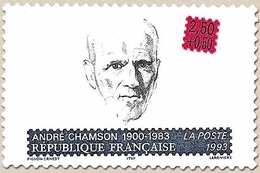 Personnages Célèbres. Ecrivains Français. André Chamson (1909-1983)  2f.50 + 50c. Bleu, Rouge Et Noir Y2803 - Unused Stamps