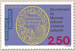 Bicentenaire Du Muséum National D'Histoire Naturelle. Sceau, Rappel Des 3 Ordres Minéral, Végétal, Animal 2f.50 Y2812 - Ungebraucht