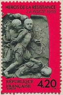 Martyrs Et Héros De La Résistance. 4f.20 Noir Et Gris Sur Rouge. Héros Y2814 - Nuovi