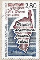 Cinquantenaire De La Libération De La Corse. Carte De L'île, Sous-marin Casabianca  2f.80 Y2829 - Unused Stamps