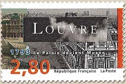 Bicentenaire De La Création Du Musée Du Louvre. 1793 Le Palais Devient Musée 2f.80 Multicolore Y2851 - Unused Stamps