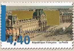 Bicentenaire De La Création Du Musée Du Louvre. 1993 Le Grand Louvre 4f.40 Multicolore Et Or Y2852 - Unused Stamps