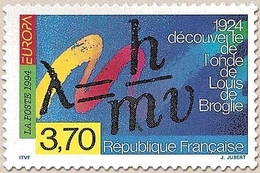 Europa. L'Europe Et Les Découvertes. L'onde De Louis De Broglie  3f.70 Multicolore Y2879 - Nuevos