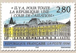 La Cour De Cassation. Vue Du Monument  2f.80 Bleu, Noir Et Jaune Y2886 - Unused Stamps