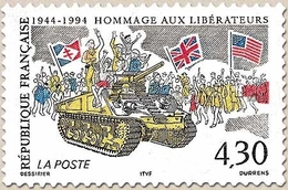 50e Anniversaire Du Débarquement Des Troupes Alliées En Normandie. Hommage Aux Libérateurs  4f.30 Multicolore Y2888 - Ongebruikt