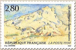 Série Touristique. La Montagne Sainte-Victoire, D'après Une Aquarelle De Cézanne  2f.80 Multicolore Y2891 - Neufs