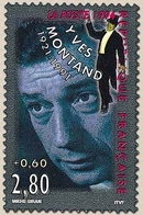 Personnages Célèbres. De La Scène à L'écran. Yves Montand (1921-1991).  2f.80 + 60c. Multicolore Y2901 - Nuevos