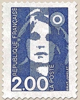 Type Marianne Du Bicentenaire. Une Fine Bande De Phosphore à Droite. 2f. Bleu Y2906 - Unused Stamps