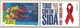 Journée Mondiale De Lutte Contre Le SIDA. T.-P. Réimprimé + Vignette Sans Valeur. 2f.80 (2878) Y2916 - Ungebraucht