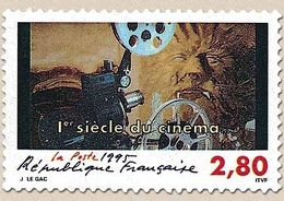 1er Siècle Du Cinéma. Projecteur, Tête Grimée, Style La Bête  2f.80 Multicolore Y2921 - Unused Stamps