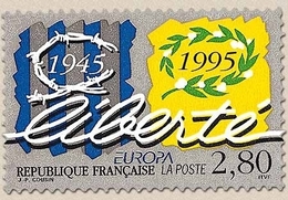 Europa. Paix Et Liberté. 2f.80 Multicolore Sur Gris Y2941 - Neufs