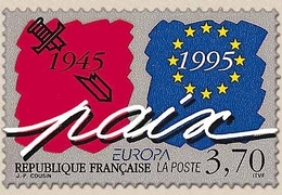Europa. Paix Et Liberté. 3f.70 Multicolore Sur Gris Y2942 - Unused Stamps