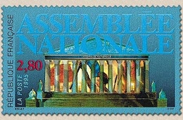 L'Assemblée Nationale. Vue Du Bâtiment ; Liberté Avec Drapeau  2f.80 Multicolore Y2945 - Ungebraucht
