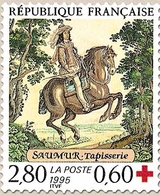 Au Profit De La Croix-Rouge. Tapisserie De Saumur (XVIIe Siècle) Louis XIII à Cheval  2f.80 + 60c. Multicolore Y2946 - Neufs