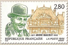 Hommage à André Maginot (1877-1932) Portrait De L'homme Politique Et Ministère De La Guerre  2f.80 Y2966 - Unused Stamps