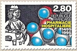 500e Anniversaire De La Pharmacie Hospitalière. Préparateur D'antan, Gélules  2f.80 Multicolore Y2968 - Unused Stamps