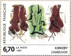 Série Européenne D'art Contemporain. Œuvre Originale De Kirkeby  6f.70 Marron, Vert Et Noir Y2969 - Neufs