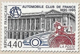 Centenaire De L'Automobile Club De France. Logo Et Siège Du Club 4f.40 Gris Y2974 - Nuovi