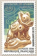 Civilisation Des Arawaks (Guadeloupe). Chien En Céramique. 2f.80 Multicolore Y2988 - Unused Stamps