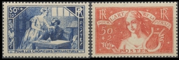 Au Profit Des Chômeurs Intellectuels N°307-308 Neuf Luxe ** Y308S - Unused Stamps