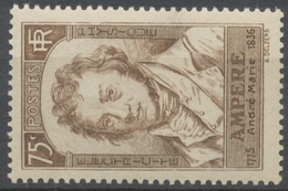 Centenaire De La Mort D'André-Marie Ampère (1775-1836) 75c. Brun Neuf Luxe ** Y310 - Unused Stamps