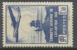 100e Traversée Aérienne De L'Atlantique-Sud Par Les Avions Postaux Français. 1f.50 Bleu-violet Neuf Luxe ** Y320 - Unused Stamps