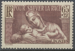 Au Profit De La Société De Prophylaxie Sanitaire Et Morale. 65c. + 25c. Brun-lilas Neuf Luxe ** Y356 - Unused Stamps