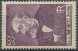 Centenaire De La Naissance De Léon Gambetta (1838-1882) 55c. Lilas Neuf Luxe ** Y378 - Unused Stamps