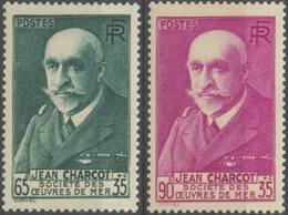 Au Profit De La Société Des Oeuvres De Mer. Effigie De Charcot (1867-1936). N°377 à 377A Neuf Luxe ** Y377S - Unused Stamps