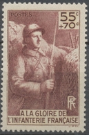 Pour L'érection D'un Monument à La Gloire De L'infanterie. 55c. + 70c. Brun-violet Neuf Luxe ** Y386 - Unused Stamps