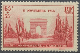 20e Anniversaire De La Victoire. Défilé Du 11 Novembre. 65c. + 35c. Rouge Carminé Neuf Luxe ** Y403 - Neufs