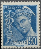 Type Mercure. 50c. Bleu Neuf Luxe ** Y414A - Neufs