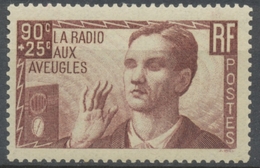 Au Profit De L'oeuvre "La Radio Aux Aveugles". 90c. + 25c. Brun-lilas Neuf Luxe ** Y418 - Unused Stamps