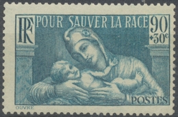 Au Profit Société De Prophylaxie Sanitaire Et Morale. Type De 1937. 90c. +30c. Bleu-vert (356) Neuf Luxe ** Y419 - Unused Stamps