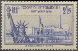 Exposition Internationale De New York. Le Pavillon De La France, Statue De La Liberté. 2f.25 Outremer Neuf Luxe ** Y426 - Unused Stamps