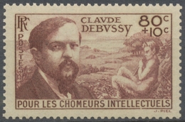 Au Profit Des Chômeurs Intellectuels. Types De 1939. 80c. + 10c. Brun-lilas (437) Neuf Luxe ** Y462 - Unused Stamps