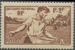 Au Profit Du Secours National. Semailles. 1f. + 2f. Brun-rouge Neuf Luxe ** Y467 - Unused Stamps