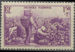 Au Profit Du Secours National. Vendanges. 1f.50 + 2f. Violet Neuf Luxe ** Y468 - Unused Stamps