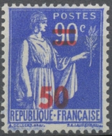 Timbres De 1932-38 Avec Nouvelle Valeur. Type Paix. 50 Sur 90c. Outremer (368) Neuf Luxe ** Y482 - Nuevos