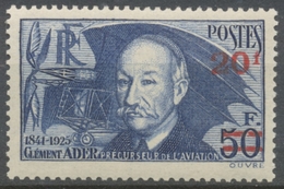 Timbres De 1932-38 Avec Nouvelle Valeur.  20f. Sur 50f. Outremer Foncé (Pap. Épais) (398a) Neuf Luxe ** Y493 - Neufs