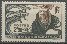 Lutte Contre Le Cancer.  2f.50+50c. Ardoise Et Brun Neuf Luxe ** Y496 - Unused Stamps