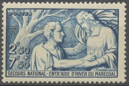 Au Profit Du Secours National.  2f.50+7f.50 Bleu Neuf Luxe ** Y498 - Unused Stamps