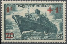 Au Profit Des Oeuvres De Mer. Lancement Du Paquebot "Pasteur".  1f.+1f. Sur 70c. Vert Foncé ( R) Neuf Luxe ** Y502 - Ongebruikt
