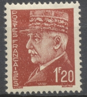 Effigies Du Maréchal Pétain. 1f. 20 Brun-rouge (Type Hourriez) Neuf Luxe ** Y515 - Unused Stamps