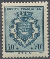 Au Profit Du Secours National. Armoiries De Ville (I) Rouen. 50c.+70c. Bleu-vert Neuf Luxe ** Y528 - Ongebruikt